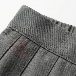Jupe courte plissée grise taille haute pour femme, style preppy, en mélange de laine, pour l'automne - Product Image 4