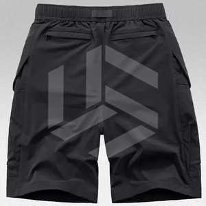 2026 Latest Design 100% Cotton Casual Solid Pattern Mid Waist Quick Dry Men's Cargo Shorts Lightweight Wholesale - Product Image 2