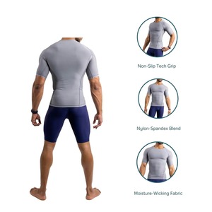 Custom <b>Compression</b> Workout Tee Manufacturer Fitness Activewear Premium Cotton Polyester Screen Print Embroidery Factory - Product Image 4