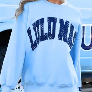 PRGC Cotton Fleece <b>Mock</b> <b>Neck</b> Sweatshirt Custom Sorority Fraternity Chenille Letter Pullover Unisex - Product Image 6