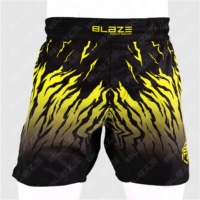 Pantalones Cortos de MMA Blaze Fight Wear de Doble Capa 2 en 1, Ligeros, de Secado Rápido, con Logotipos y Diseños Personalizados, Hechos en Pakistán