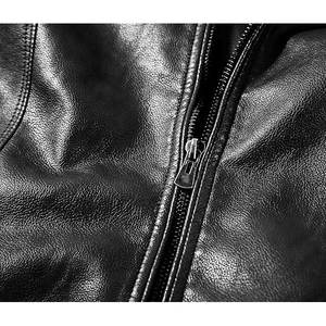 Chaqueta de Cuero Genuino para Hombre, Diseño Unisex con Bloques de Color, Personalizada, de Alta Calidad, Impermeable, Resistente al Viento, con Cierre, para Invierno, Estilo Moto, Llegada 2026 - Product Image 5