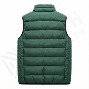 Chaleco de invierno de lana clásico para hombre, chaqueta acolchada de algodón transpirable informal, abrigo de piel con cuello levantado, decoración de bolsillo de talla grande - Product Image 3