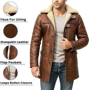 Chaqueta de cuero para hombre al por mayor - Product Image 3