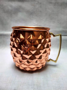 Taza Moscow Mule FAIZA CRAFT Ecológica de 500 ml, Diseño Clásico Martillado en Cobre, Superficie Pulida, Juego de Regalo para Restaurantes - Product Image 5