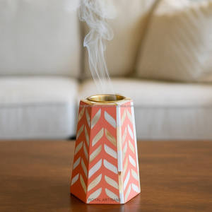 Brûleur à encens décoratif Bakhoor en bois incrusté écologique pour le Ramadan, boîte à encens, cadeau de l'Aïd, Medkhan Mabkhara, brûleur à encens à la coriandre - Product Image 3