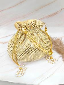 Factory Price Indian Wedding <b>Gift</b> Potli Bag Handmade Bridesmaid Party Favors Drawstring Pouch Haldi Mehndi Sangeet Return <b>Gift</b> - Product Image 6