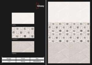 Azulejos de porcelana con superficie brillante y elegante de 30x60 cm, ideales para conceptos decorativos de pared y suelos funcionales en espacios modernos. - Product Image 3