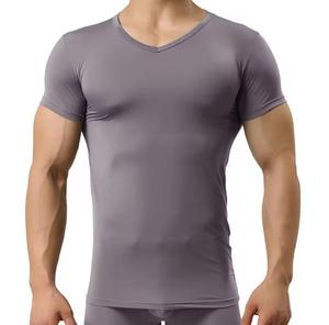 <b>Men's</b> Short Sleeve O-Neck Jersey Fabric Breathable <b>Sequin</b> Embroidery Regular Fit Casual 100% Cotton Sweater 220g - Product Image 1