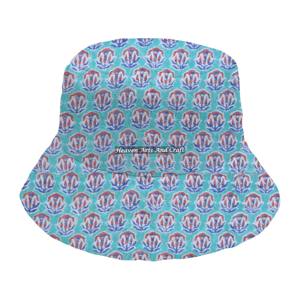 Gorro de Pescador de Invierno con Diseño Floral Personalizado, Hecho a Mano, Estampado en Bloque, de Algodón Acolchado - Product Image 1