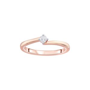 Bague de promesse minimaliste pour femme en or rose 14K avec diamant de laboratoire solitaire, sertissage à tension croisée, prix de gros, qualité supérieure - Product Image 2