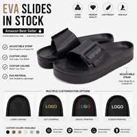 Claquettes EVA personnalisées avec logo, sangle réglable, claquettes imprimées en gros sur mesure