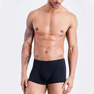 Calzoncillos bóxer de algodón para hombre, de tiro medio, tejidos, ecológicos, de ajuste holgado, con estampado a cuadros, cómodos para dormir, servicio OEM personalizado - Product Image 1