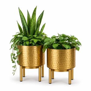 <b>Brass</b> Planter <b>Pot</b> Exclusive Design Flower <b>Pot</b> <b>Brass</b> Antique Gold Plated Modern Gold Chrome Plated Flower <b>Pot</b> for Indoor Desktop - Product Image 5