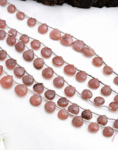 Piedra de sol natural facetada redonda, 8 pulgadas, piedra preciosa natural para la elaboración de joyería fina. - Product Image 3