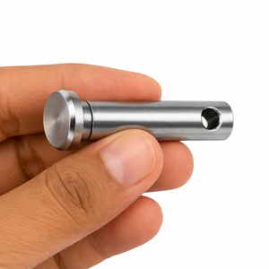 Goupille fendue cylindrique en acier, finition brillante, pour assemblage de machines, diamètre de tête 22 mm - Product Image 3