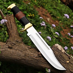 Couteau Bowie en acier au carbone Crocodile Dundee, lame fixe, couteau de chasse et de survie en plein air, 18 pouces, étui en cuir, OEM - Product Image 4