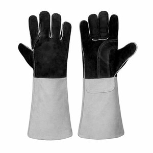 Gants de soudage en cuir de vachette pleine fleur de haute qualité, résistants à la chaleur et aux étincelles, pour la lutte contre les incendies et le barbecue, vente en gros - Product Image 6