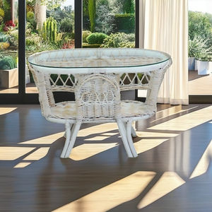 Table basse en rotin Type AMORA pour meubles de maison pour meubles de salle à manger bois vieilli moderne - Product Image 2