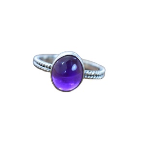 Amethyst Fancy Oval Cut Rhodium Plated 925 Sterling Silver Natural Gemstone Handmade Engagement Wedding Party Jewelry Gift for - Product Image 1