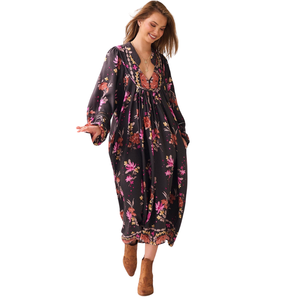 Vestido Largo Maxi con Estampado Floral para Mujer, Ropa de Vacaciones - Product Image 2