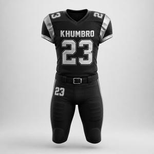 ชุดเสื้อฟุตบอลอเมริกัน Khumbro สำหรับผู้ชาย รุ่น 24 คอวี ทรงพอดีตัว ระบายเหงื่อได้ดี พิมพ์ลายแบบซับลิเมชั่น เหมาะสำหรับทุกฤดูกาล - Product Image 4