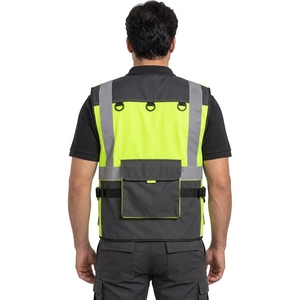Chaleco de Seguridad Reflectante para Hombre, Ropa de Trabajo de Alta Visibilidad, Tela de Poliéster Duradera, Ajuste Ligero y Cómodo, Industrial y para Exteriores - Product Image 2