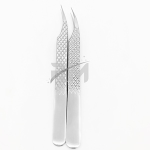 Pince à épiler de haute précision RMI en acier inoxydable, pince à épiler professionnelle pour extensions de cils, pince à épiler antistatique argentée pour cils - Product Image 1