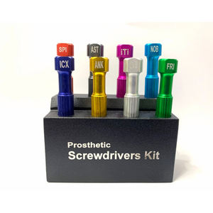 ชุดไขควงสำหรับรากฟันเทียม Surginexa คุณภาพสูง รุ่น Delux Cushion Grip สีเงิน สำหรับงานห้องปฏิบัติการ AST 3i NOB ชุดเครื่องมือรากฟันเทียม 8 ชิ้น - Product Image 1