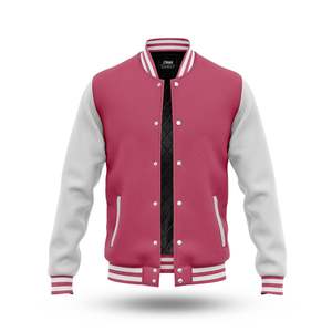 Custom Varsity <b>Jacket</b> in Wool Genuine <b>White</b> Leather Sleeves Breathable Baseball Letterman <b>Jacket</b> From Pakistan OEM Service - Product Image 4