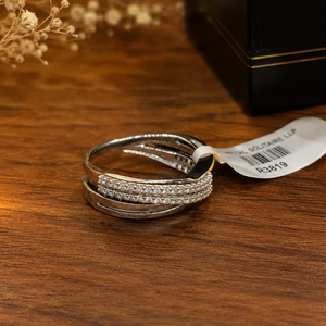 Elegant 0.47 TCW Diamond <b>Ring</b> | 14K White Gold <b>Open</b> Top Designer <b>Ring</b> for Women | Sparkling Everyday Wear Fine Jewelry Gift - Product Image 4