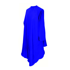 Cape de coiffure bleue en textile à manches longues, professionnelle, pour salon de coiffure, coupe de cheveux, coloration, coiffage, protection réutilisable - Product Image 5