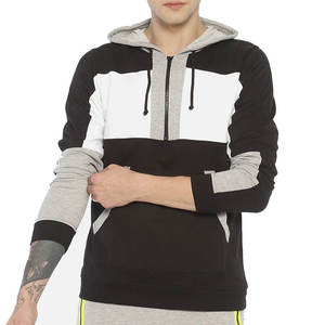 Sweat-shirt décontracté pour homme de qualité supérieure, à blocs de couleur, demi-zip, manches raglan, coupe ample, pour l'hiver, éco-responsable, imprimé numériquement - Product Image 1
