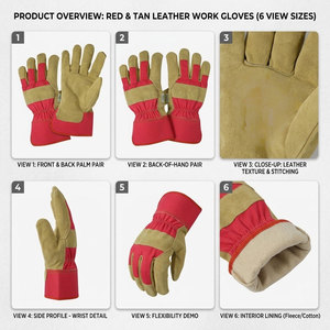 Guantes de Trabajo de Seguridad de Alta Calidad para Construcción, Canadienses, de Alta Visibilidad, Personalizables, de Cuero Vacuno, Protección para las Manos - Product Image 2