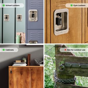 Lucchetto a Combinazione Nero Master Lock Personalizzabile con Codice a 3 Cifre per Bagagli, Armadietti da Palestra e Viaggi - Product Image 3