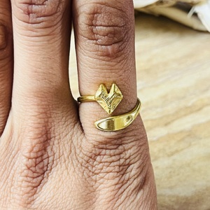 New Design Minimalist <b>Fox</b> <b>Rings</b> Boho Brass <b>Rings</b> For Womens 18k Gold Plated Antique Animal Theme Jewelry For Wholesale/OEM/ODM - Product Image 5