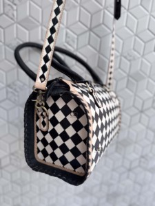 Luxury Designer Hand Tooled Carving Leather Speedy Handbag Gypsy Boho Checkers Pattern Western Stylish Women Shoulder <b>Bag</b> - Product Image 2