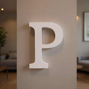 Ilan Lettera Decorativa P 11Cm Bianca Decorazione da Parete - Product Image 3