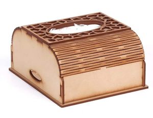 Wooden Laser Cut <b>Tissue</b> Box Handmade Eco Friendly Table Decor for Home <b>Wedding</b> Party - Product Image 1