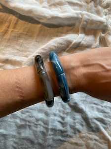 Luxury Resin Tube Bangle <b>Bracelet</b> Set Handmade Minimalist Fashion Jewelry Elegant Wrist Accessory - Product Image 2