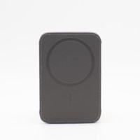 Castello Saffiano Leder RFID Magnetischer Kreditkartenhalter Hochwertiges Offenes Design Hellbraun/Dunkelgrün