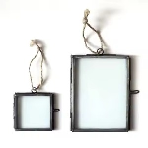 Metal Glass Photo <b>Frame</b> Wall Hanging <b>Picture</b> Holder Elegant Display <b>Frame</b> Modern Home Interior Decor - Product Image 4