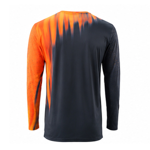 Customize Logo Design Motocross V Neck Jersey Breathable Comfortable Long Sleeve Sportswear <b>Polyester</b> Quick Dry Motocross Jersey - Product Image 3