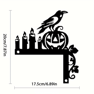 CIFbuy Decorazione da parete con silhouette gotica a forma di calderone di strega in metallo resistente per Halloween, da appendere alla porta, per interni ed esterni, decorazione natalizia - Product Image 6