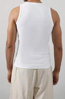 Camisetas sin mangas con capucha ecológicas de gran venta 2026, personalizadas con logo bordado, para gimnasio, negras, 100% algodón, tejido gofrado, para hombre