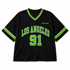 Maillots de football américain personnalisés en mesh, coupe courte, sublimés, style streetwear rétro américain - Product Image 6