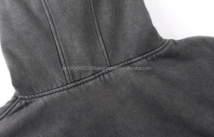 เสื้อฮู้ดดี้ผู้ชายขายดี ผ้าคอตตอนหนา แบบคลุมหน้าสไตล์นินจา ล้างสีแบบ Acid Wash ซิปเต็มตัว มีหน้ากากในตัว - Product Image 3