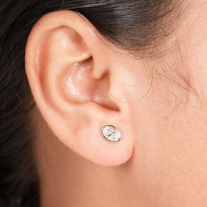 High Demand 1.01CT Oval Cut Diamond Solitaire Stud Earrings Lab Grown 18K Yellow Gold Wedding & Engagement Party Jewelry Charms - Product Image 6