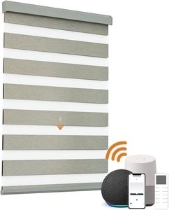 Persianas Motorizadas con Control Remoto, Persianas Eléctricas Tipo Zebra para Ventanas Interiores - Product Image 1