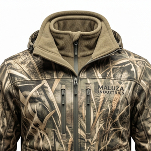 Chaqueta de Caza de Nailon Impermeable con Camuflaje Personalizado Directo de Fábrica para Hombre, Chaqueta Táctica de Forro Polar Térmico Silencioso con Logotipo Frontal - Product Image 5